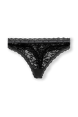 תמונה קידמית של Ck1 Lace Thong in Black