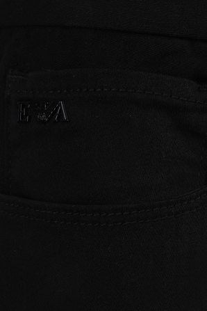 מכנסיים מחויטים שחורים עם רוכסנים באמרות EMPORIO ARMANI