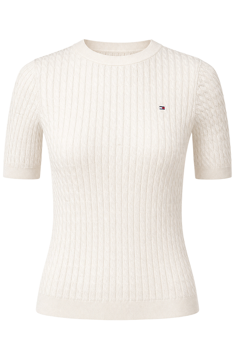 חולצת סריג שרוול קצר TOMMY HILFIGER