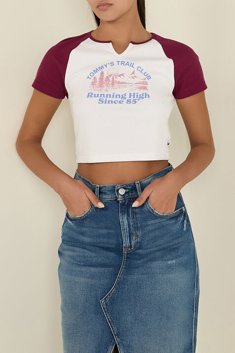 קרופ טופ ריב TOMMY HILFIGER