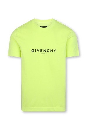חולצת טי סלים עם לוגו מראה בצבע צהוב ניאון GIVENCHY