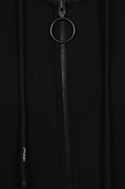 סווטשירט קפוצ'ון עם רוכסן עם חצים בגב בצבע שחור OFF WHITE