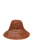 תמונה אחורית של כובע רפיה