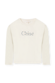 גילאי 4-5 חולצת טי ארוכה עם הדפס לוגו פרחוני CHLOE KIDS