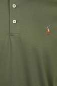 תמונה אחורית של Classic Short Polo Shirt in Green