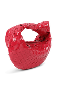 תיק ג'ודי בגודל מיני מעור בגוון אדום מבריק BOTTEGA VENETA