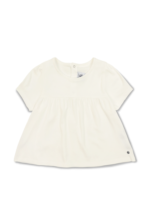 חולצה קצרה עם רקמת לוגו - גילאי 18-24 חודשים PETIT BATEAU