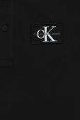 גילאי 6-16 חולצת פולו שחורה עם לוגו מונוגרמי CALVIN KLEIN