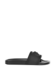 Medusa Slide Sandals in Black VERSACE