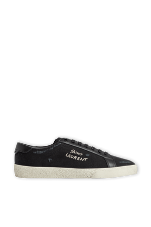 Court SL06 Classic Sneakers in Black Canvas and Leather SAINT LAURENT