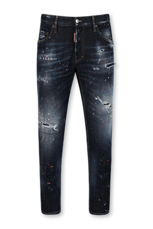 מכנסי ג'ינס עם כתמים צבעוניים DSQUARED2