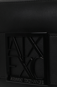 תיק מסנג'ר שחור עם רצועת לוגו ARMANI EXCHANGE