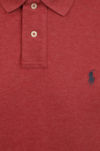 תמונה אחורית של Short Sleeve 2 Buttons Polo Shirt in Red