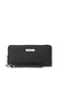 תמונה קידמית של Logo Continental Wristlet In Black Monogram