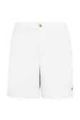 מכנסי ברמודה לבנים עם לוגו רקום POLO RALPH LAUREN