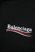 סווטשירט קפוצ'ון שחור עם לוגו בצד ובגב BALENCIAGA