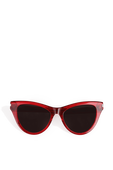 משקפי שמש אדומים בעיצוב חתולי SAINT LAURENT