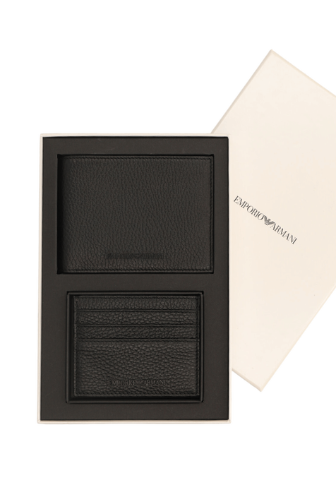 מארז ארנק מתקפל וארנק כרטיסים EMPORIO ARMANI