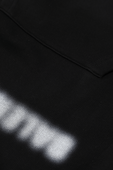 גילאי 2-10 סווטשירט קפוצ'ון שחור עם לוגו מטושטש BALENCIAGA KIDS