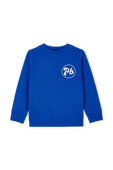 גילאי 6-12 סווטשירט כחול עם לוגו PETIT BATEAU