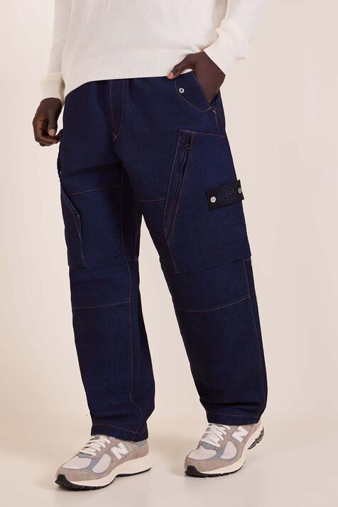 מכנסי קרגו במראה ג'ינס STONE ISLAND