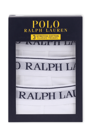 White Stretch Cotton Trunk 3 Pack POLO RALPH LAUREN