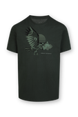 תמונה קידמית של Bird Printed T-Shirt in Green