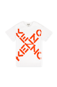 גילאי 6-12 חולצת לוגו טי KENZO KIDS