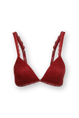Lightly Lined Triangle Bra in Red CALVIN KLEIN