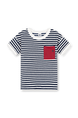 חולצת טי עם הדפס פסים - גילאי 3-5 PETIT BATEAU