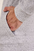 תמונת תקריב דוגמן של Textured Double-Knit Cotton Hoodie