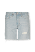 תמונה קידמית של 501 Mid Thigh Shorts in Light Wash