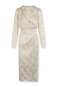 שמלת מעטפת בגוון שנהב RONNY KOBO