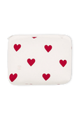 תיק קטן עם הדפס לבבות באדום ולבן PETIT BATEAU