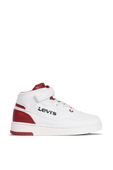 מידות 28-35 נעלי סניקרס ברכיסה גבוהה בגווני לבן ואדום LEVI`S KIDS