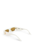 משקפי שמש מיני מארפה בגוון לבן וצהוב THE ATTICO