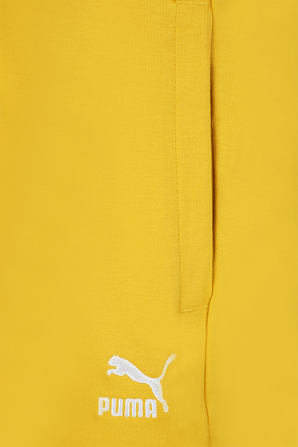 מכנסי ברמודה צהובים עם לוגו PUMA