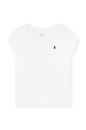 גילאי 8-16 חולצת טי עם לוגו רקום POLO RALPH LAUREN KIDS