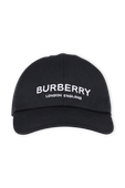 Burberry Logo Cap In Black BURBERRY