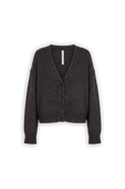 תמונה קידמית של Wool-Blend Button-Up Cardigan