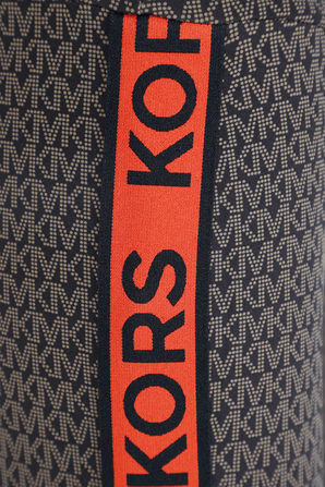 טייץ ספורט ארוך עם הדפס לוגומאני בגווני חום ואדום MICHAEL KORS
