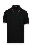 Twin tipped Polo Shirt in Black FRED PERRY