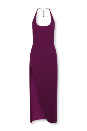 שמלת מקסי ג'יימי עם שסע בגוון סגול THE ATTICO
