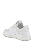 Low-Top Sneakers With Bands in White Leather VALENTINO