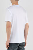 חולצת לבנה עם לוגו רקום DIESEL