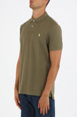 תמונת דוגמן קידמית של Short Sleeve 2 Buttons Polo Shirt in Olive Green