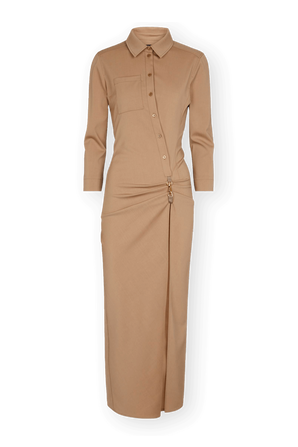 Slitted Shirt Dress in Black JACQUEMUS