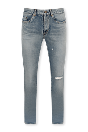 Low Rise Skinny Jeans in Light Blue SAINT LAURENT