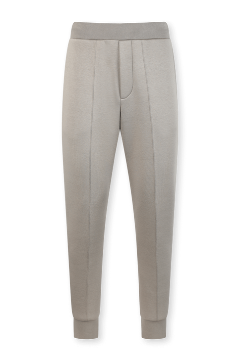 מכנסי טרנינג ארוכים עם קפל קדמי בגוון אפור