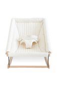 כיסא נדנדה לתינוק עם כיסוי בגוון לבן ונקודות NOBODINOZ